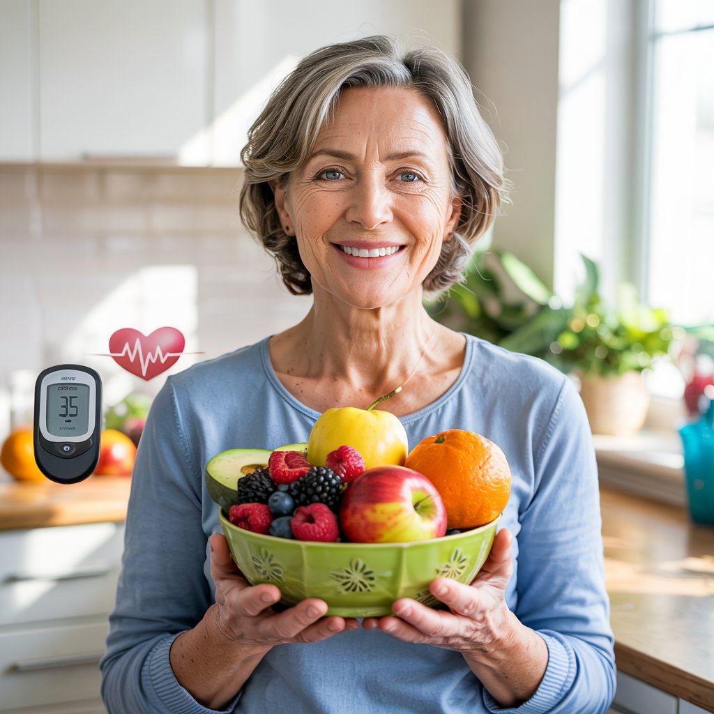 Fruits for diabetic patients. Good health & wellbeing.